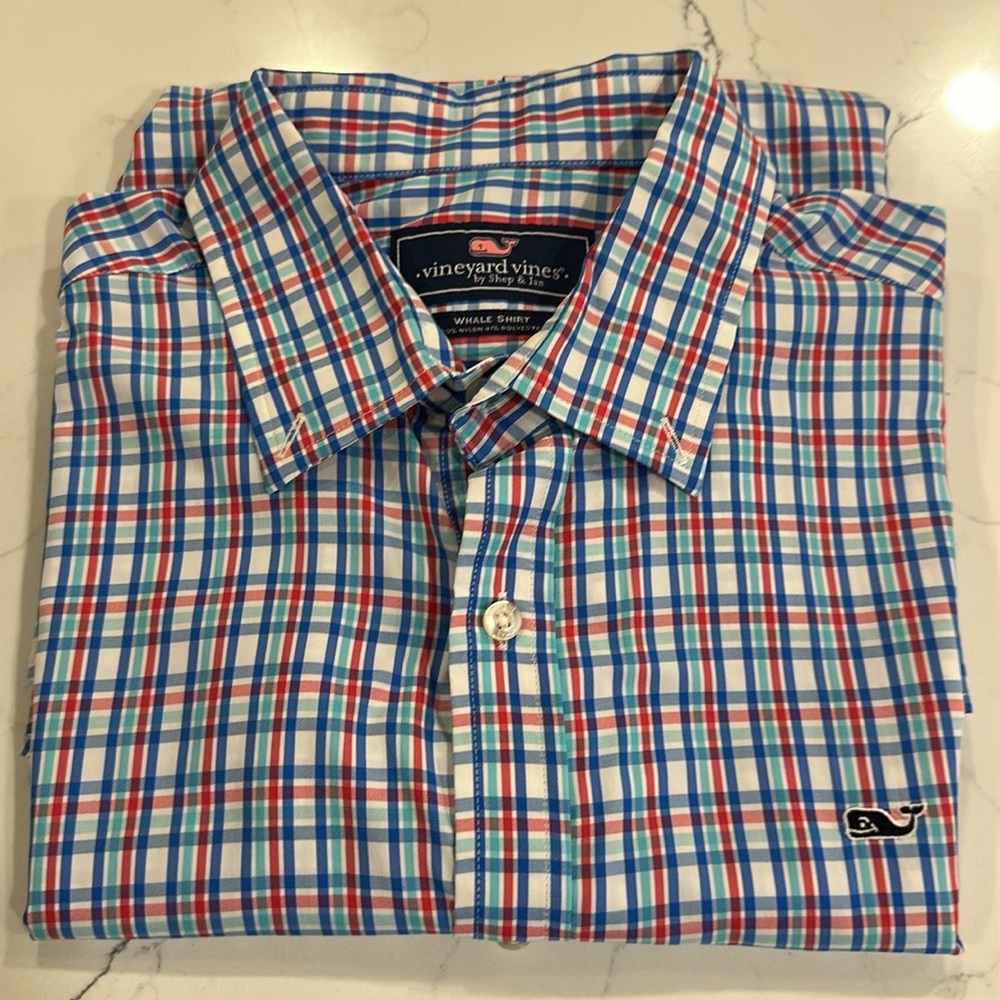Men's Vineyard Vines Blue Plaid Button Down Shirt